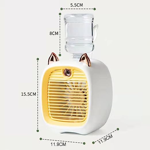 SaintFusion Tragbare Klimaanlage – USB, Verdunstungskühlung, 3 Modi