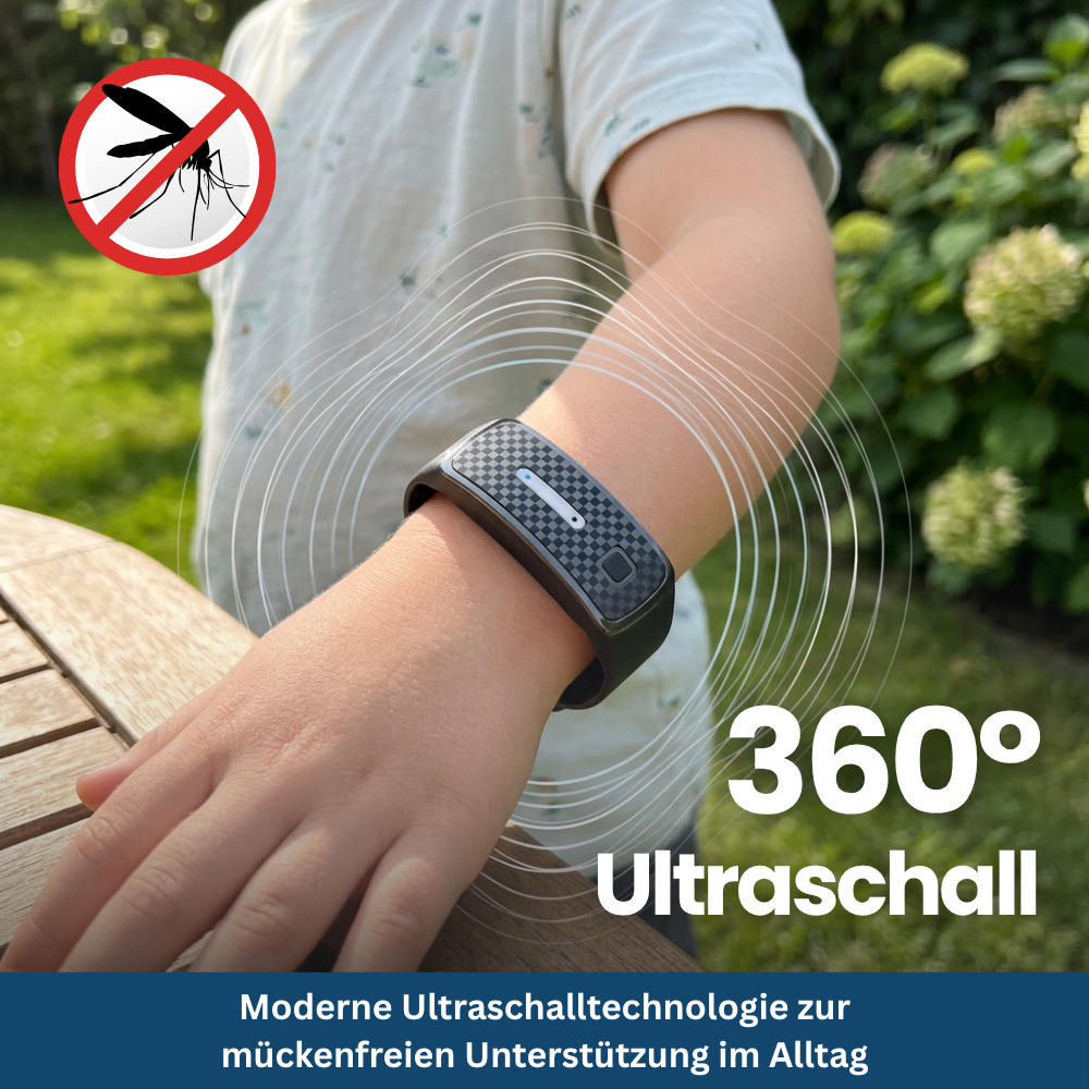 Bracelet Anti-Moustique à Ultrasons Rechargeable
