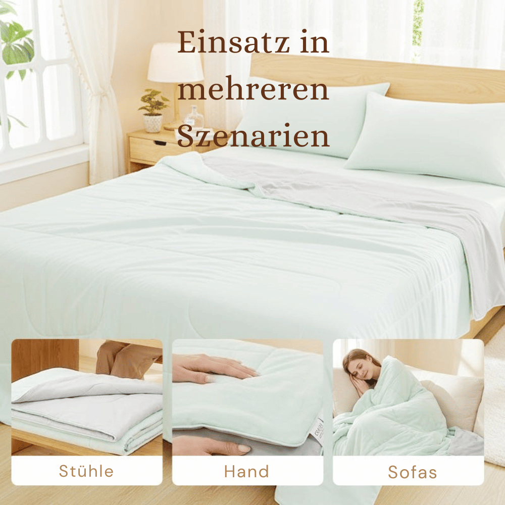 ChillNest Kühlkomfort-Decke – Schweißhemmend, weich & in 2 Größen