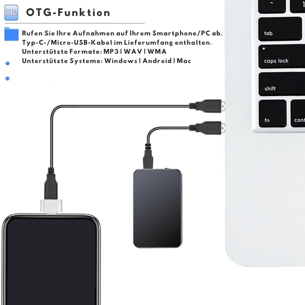 Mini-Mikro-Spion Pro – Der ultra-diskrete Taschen-Audiorekorder