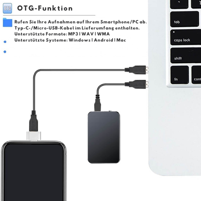 Mini-Mikro-Spion Pro – Der ultra-diskrete Taschen-Audiorekorder