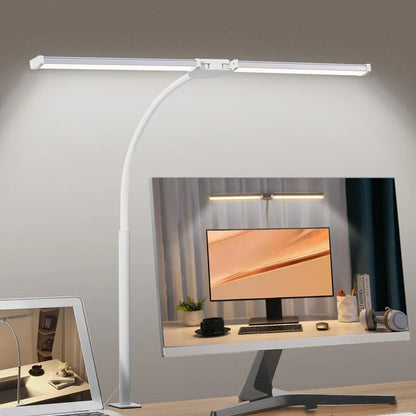 Norin - Dimmbare Doppelkopf-LED-Schreibtischlampe