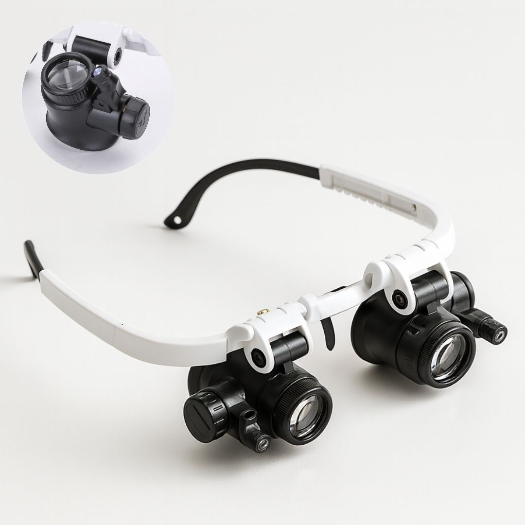 ZoomSicht Lupenbrille mit LED-Licht