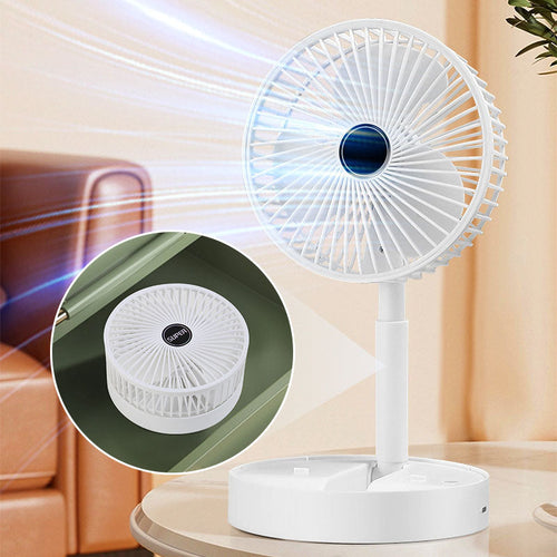 USB Teleskop-Ventilator – Faltbar, 180° einstellbar, 4 Stufen, 24 Std.